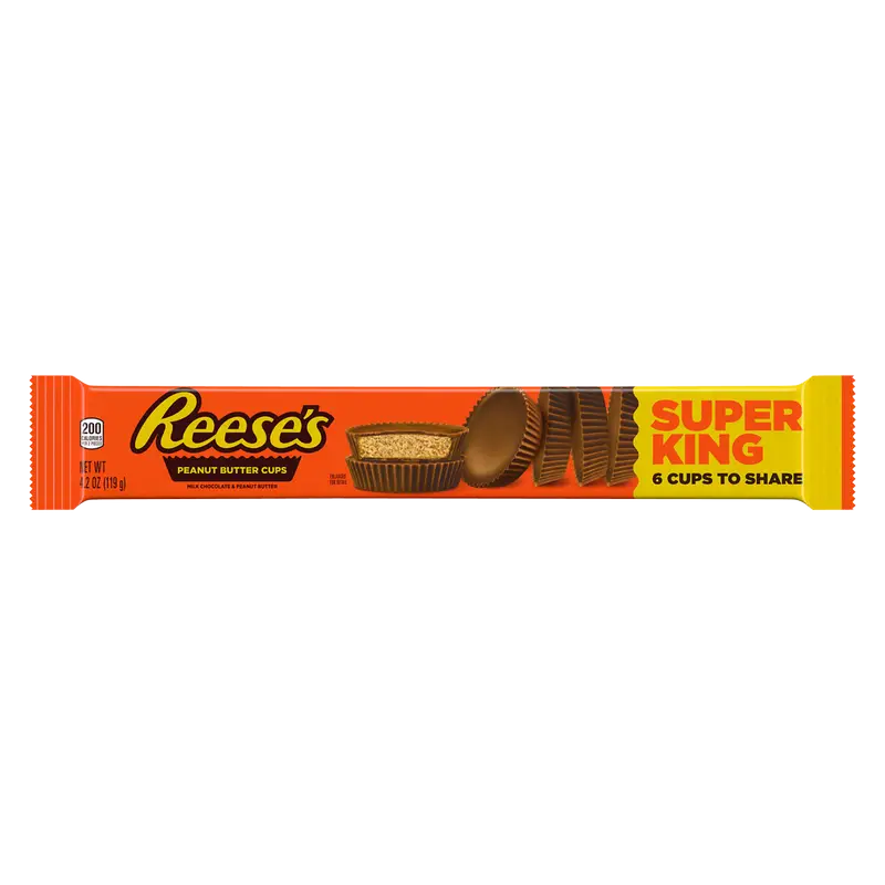 REESE'S Milk Chocolate Peanut Butter Cups Super King Size 4.2oz