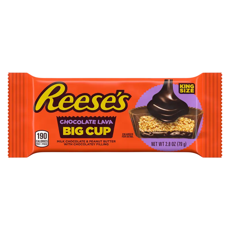 REESE'S Milk Chocolate Lava Big Cup King Size, 2.8 oz
