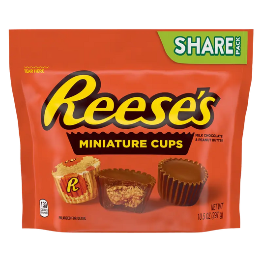 REESE'S Miniatures Milk Chocolate Peanut Butter Cups, Share Pack, 10.5oz